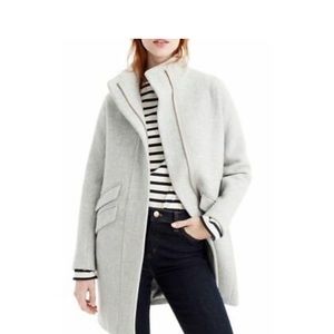 J.Crew Cocoon Coat In Italian Stadium Cloth Wool Heather Dusk /size 4 / New